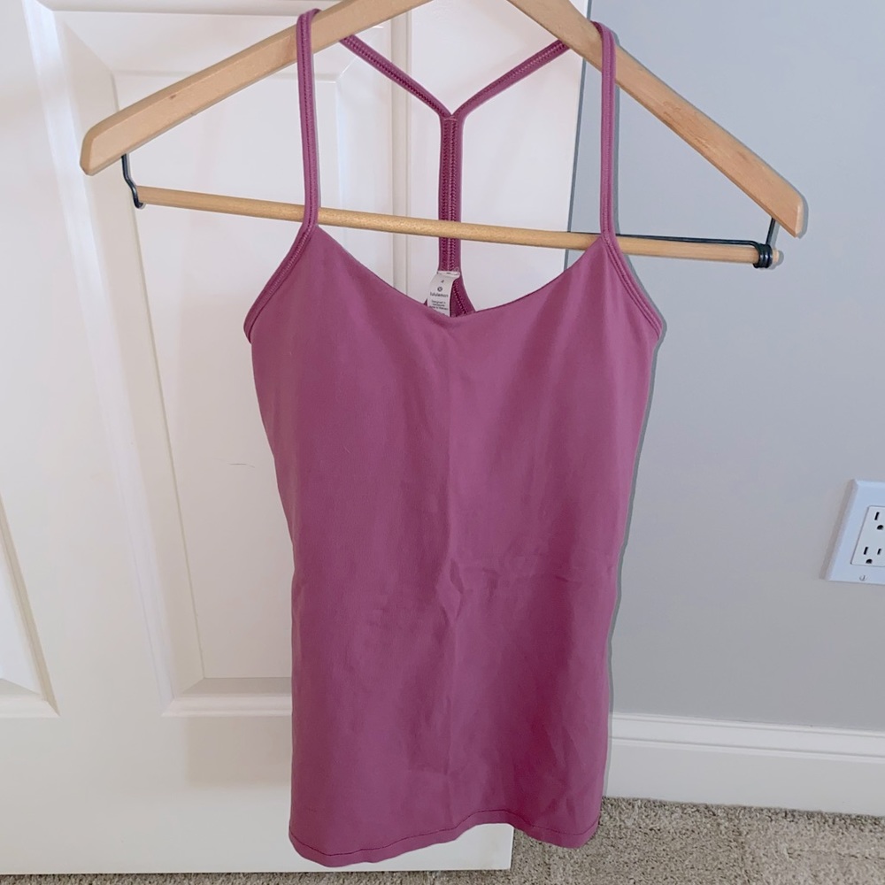 lululemon tank with built in bra. Mauve pink. 4
